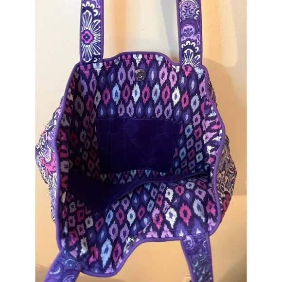 Purple Vera Bradley Tote Bag - Picture 3 of 3